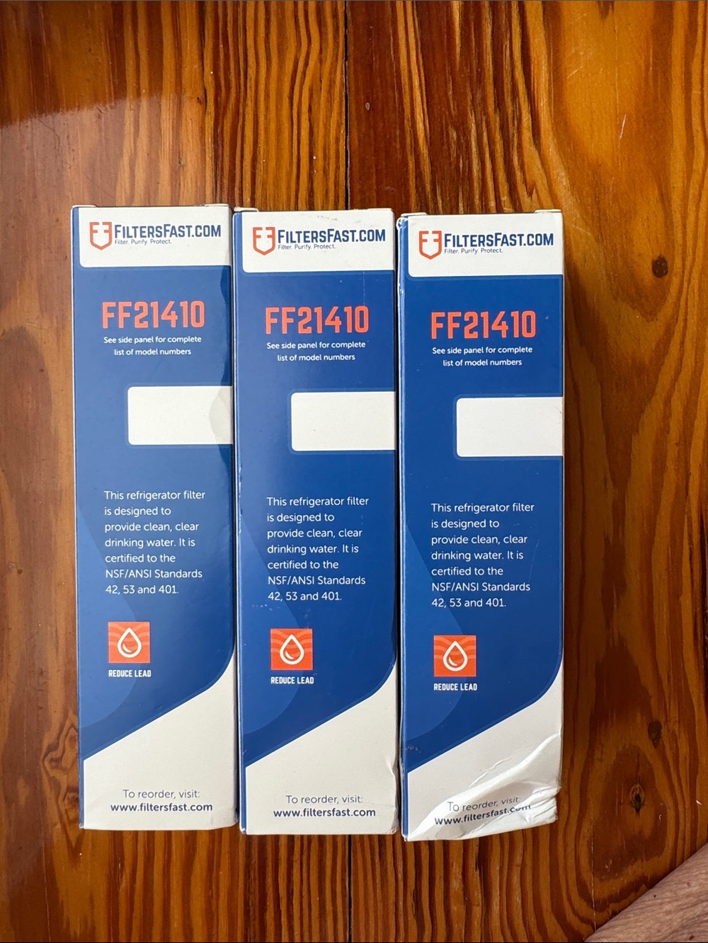 FiltersFast FF21410 Refrigerator Water Filter - Blue (3 Pack)